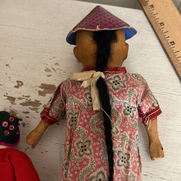 Lot vintage antique Chinese Asian composition dolls - Picture 9 of 11